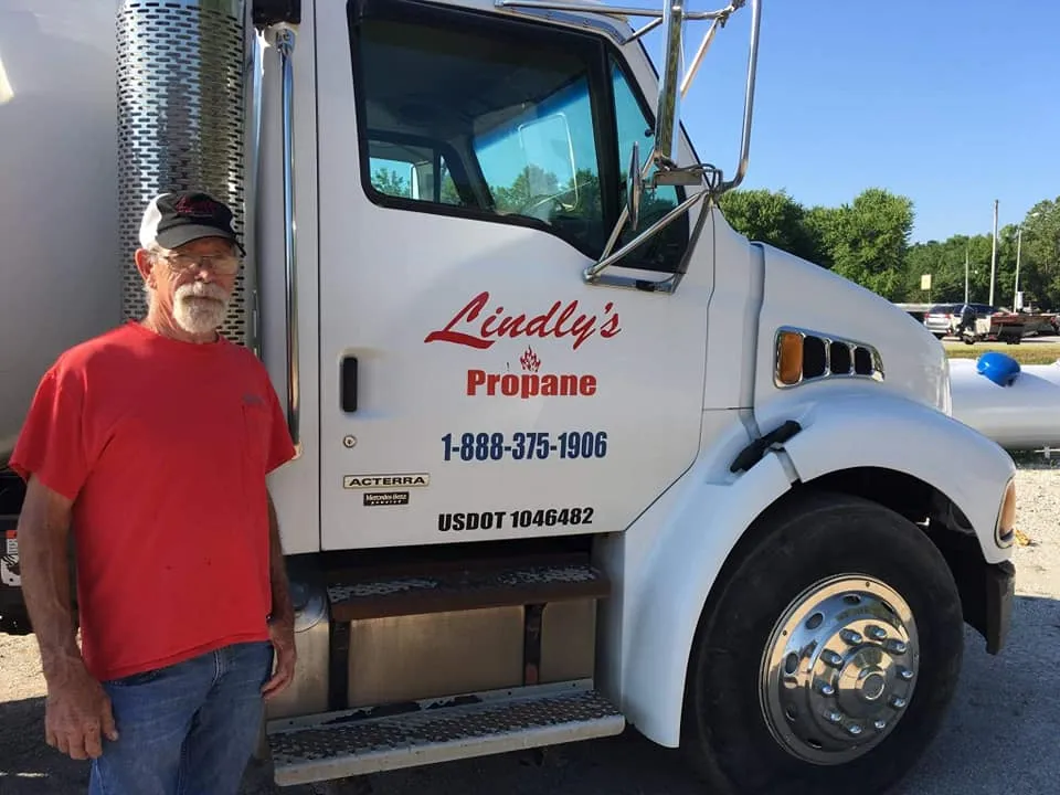 Modern fleet of Lindly's Propane delivery trucks serving Northeast Oklahoma
